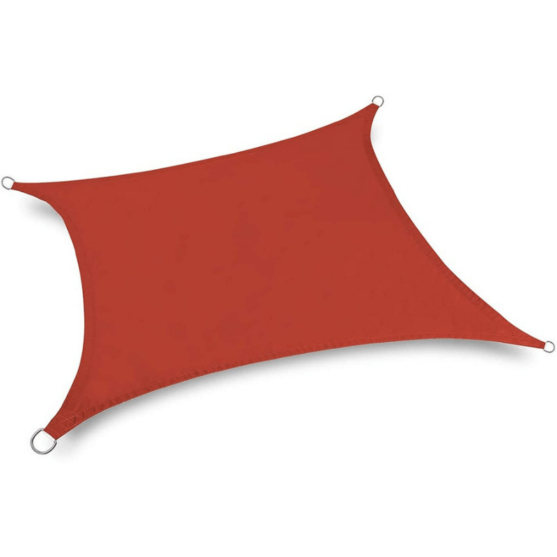 Voile d'ombrage Rectangulaire Rouge